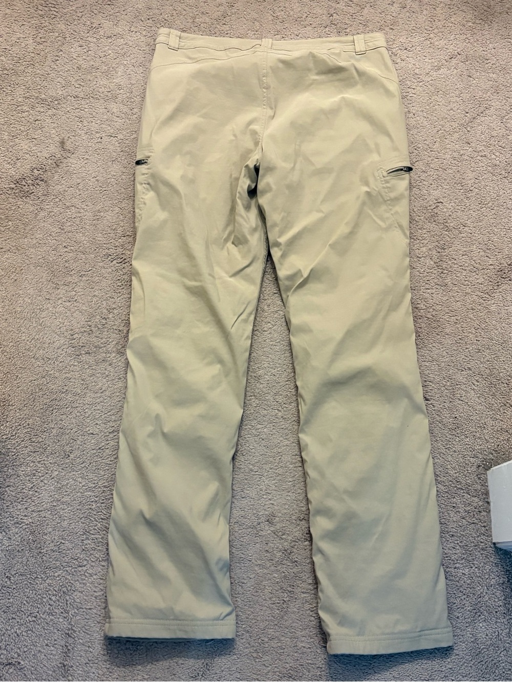 Eddie Bauer Women’s 16 Fleece Lined Hiking Pants Khaki Outdoor Travel gorpcore - Picture 4 of 7